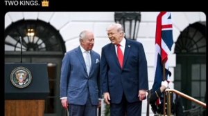 Белый дом опубликовал фотографию президента США Дональда Трампа и британского короля Карла с подпись