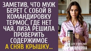 Истории из жизни Заметив, что муж берет с собой в командировку термос, где нет чая, Лиза решила…