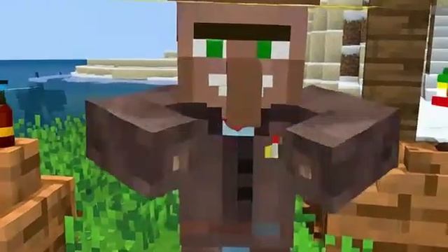 житель из Майнкрафта танцует