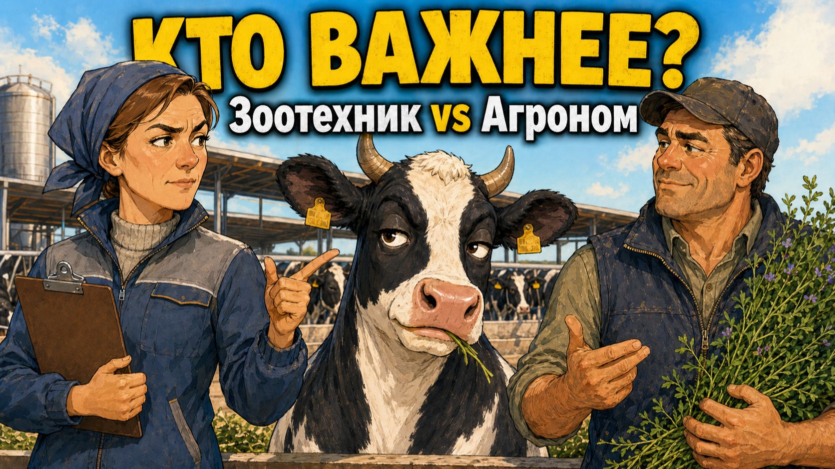 Полюби зоотехник агронома  агро-комикс клип  AI SUNO