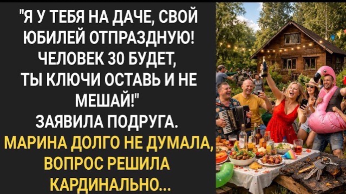Я у тебя на даче юбилей отпраздную! Ты ключи оставь и не мешай!