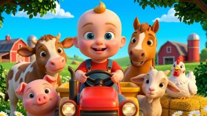 Малыш на тракторе и его друзья | Новая серия | Детская песня для малышей