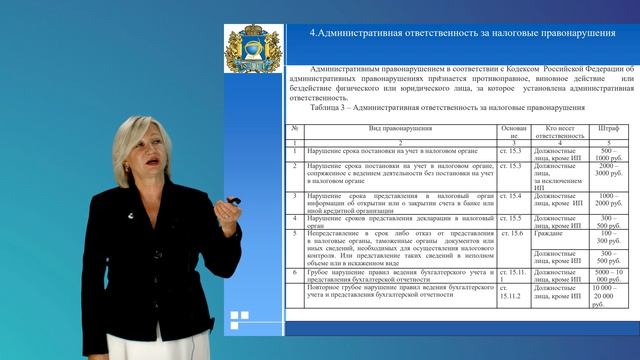 Рыкунова В.Л. Налоговые правонарушения физических лиц и ответственность за их совершение