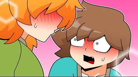 Алекс поцеловала Стива  Майнкрафт аниме