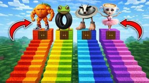 ВЫБЕРИ ПРАВИЛЬНУЮ ВЫСОКУЮ ЛЕСТНИЦУ ИТАЛЬЯНСКИХ БРЕЙНРОТ ЖИВОТНЫХ МЕМОВ в МАЙНКРАФТ АНИМАЦИЯ