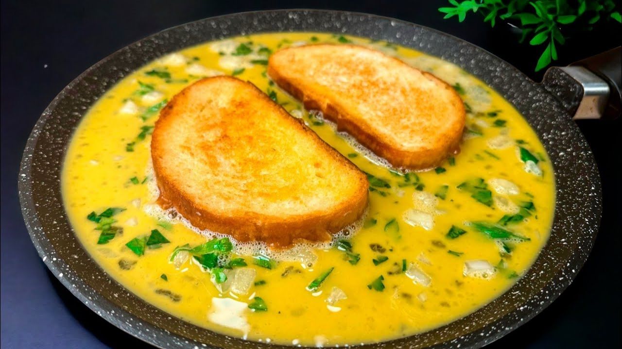 Горячий бутерброд за 5 минут — простой рецепт завтрака из хлеба и яиц