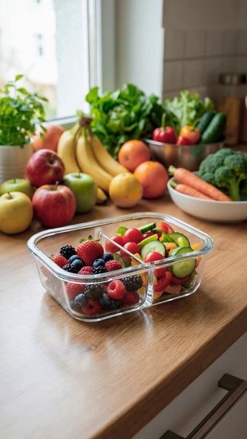 Контейнер GUSTO, 600 мл, 2 секции, из жаропроч. стекла с крышкой с защёлками, темп.режим -40 +300С