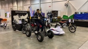 Презентовали складной электроквадроцикл Eco Koleso 4X4 на выставке «Охота,Рыбалка» в Новосибирске