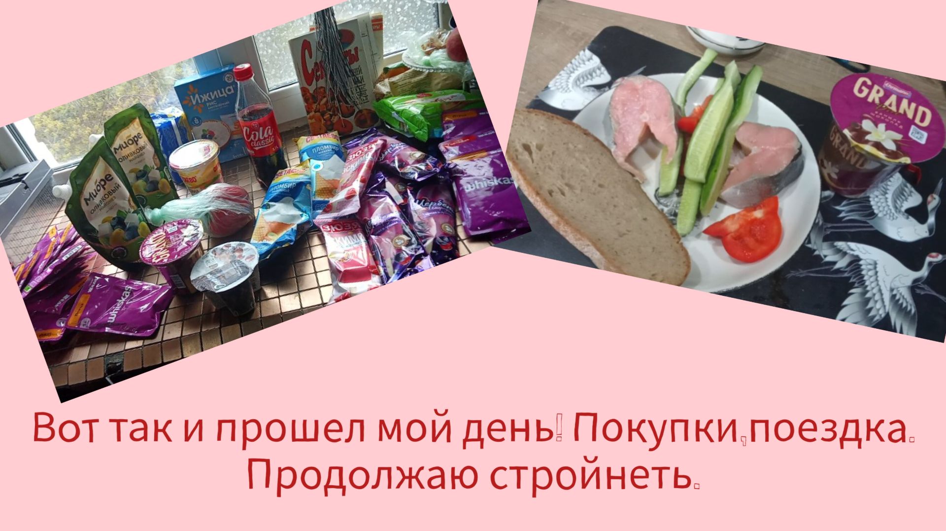 Вот так и прошел мой день!Покупкипоездка.Продолжаю стройнеть.