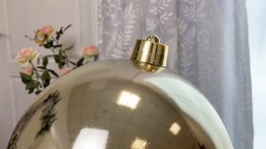 Пластиковый шар глянцевый, шампань, 300 мм, 1131295