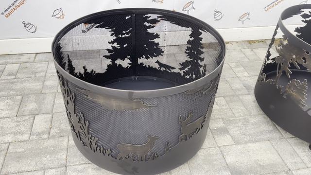 Костровая чаша лес Кч0343 Звери в лесу