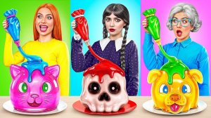 Кулинарный Челлендж# Уэнсдей Против Бабушки # Кухонные Войны от Jelly DO Challenge