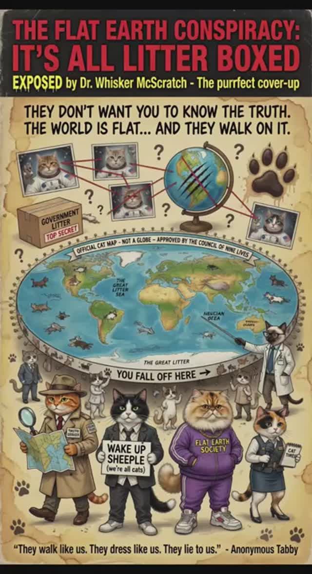NASA врут! Космонавты тоже! Земля плоская! Даже коты знают !