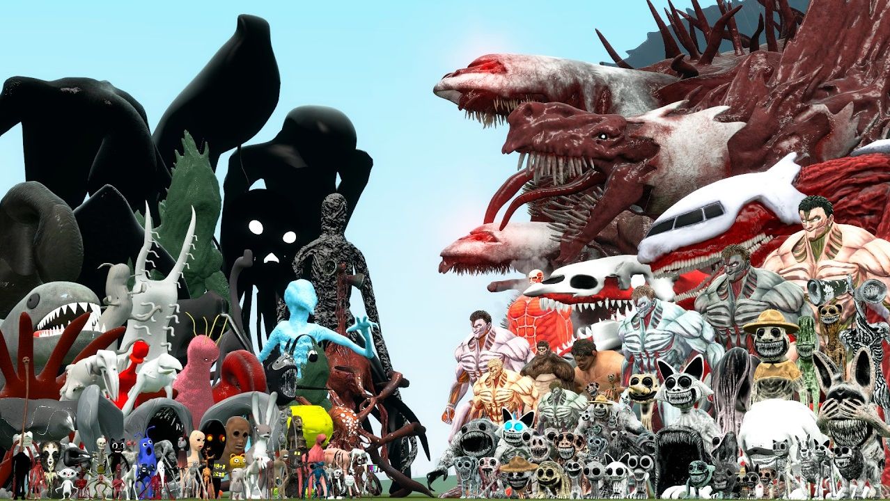 Тревор Хендерсон ПРОТИВ Заражённого Неба, Атака титанов и Зоономалия (Garry's Mod)