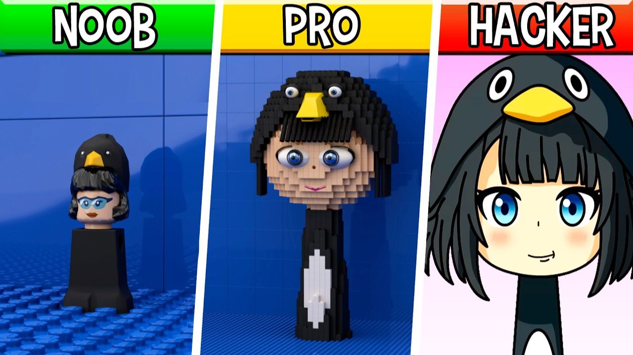 ЛЕГО ГУ ГУ ГАГА Пингвин Спрунки! НУБ  ПРО  ХАКЕР - ГУ ГУ ГАГА Мемы!