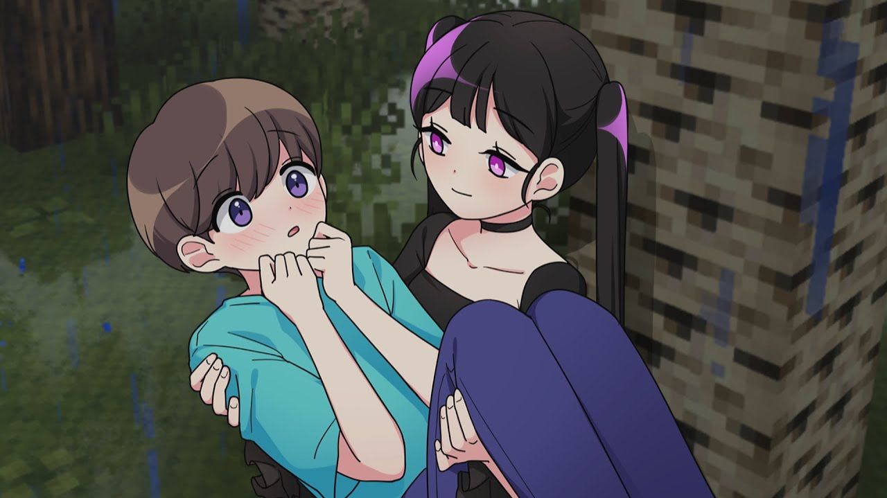 Эндерман подняла Стива на руках, как принцессу