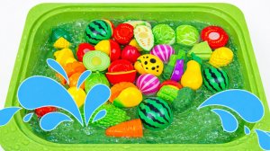 Овощи и фрукты в воде | Познавательное видео для малышей