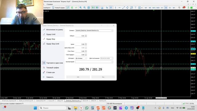 Трейдинг и инвестиции  29-04-2026 Обзор рынка акций AXP BAC CAT CSCO EBAY GE GILD IMB NFLX