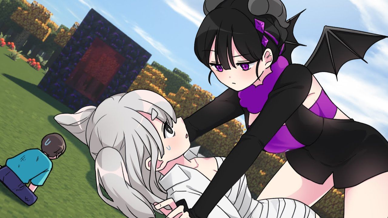 Гаст против Дракона Эндера Майнкрафт аниме