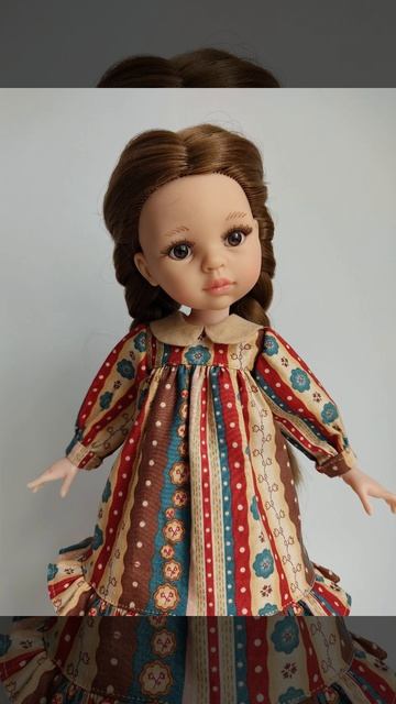 Винтажное платье для кукол Паола Рейна