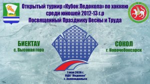КУБОК ЛЕДОКОЛА 1-3 мая «Биектау» с. Высокая гора - «Сокол» г. Новочебоксарск