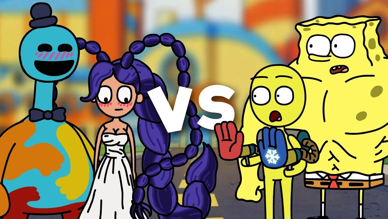 Плейтайм 5 Битвы (Доуи, Лили Лавбрейдс, Губка Боб, Игрок)