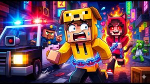 Джей Джей УБЕГАЕТ от сумасшедшей девушки-кошки! ПОЛИЦЕЙСКАЯ ПОГОНЯ! 🚔