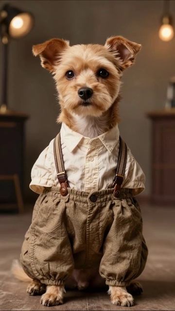 Модный пес в комбинезоне: стиль и обаяние собаки мода