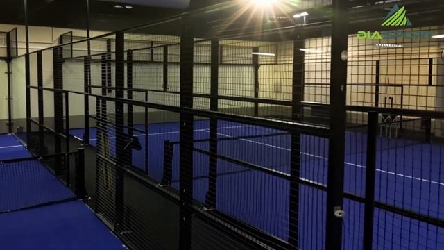 Установка 2 панорамных падел кортов Diasport для падел-клуба Говорово
