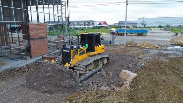 Operation Skills!! Shantui DH17C3 pro Cleaning Soil Mud  Push Stone into Water