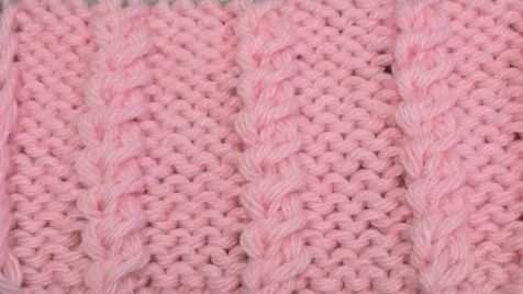 Узор спицами. Веревочка