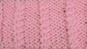 Узор спицами. Веревочка