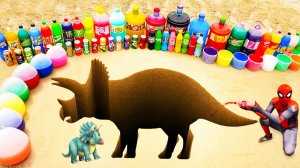 Мультики для детей и малышей. Извержение пасты из ямы Трицератопса с Орбизами. Мультики онлайн.