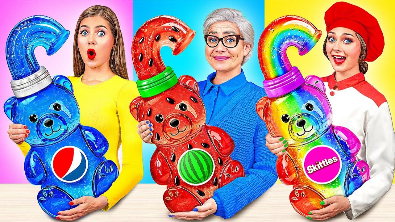 Кулинарный Челлендж Я против Бабушки  Эпичная Битва с Едой от Jelly DO Challenge