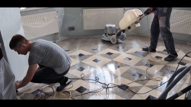 Как мы делаем полировку мраморного пола