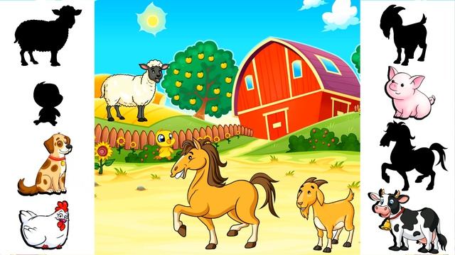 ИГРЫ для детей  Найди тень   Развитие ВНИМАНИЯ малыша  Учим СЛОВА  Развивающие мультики для детей