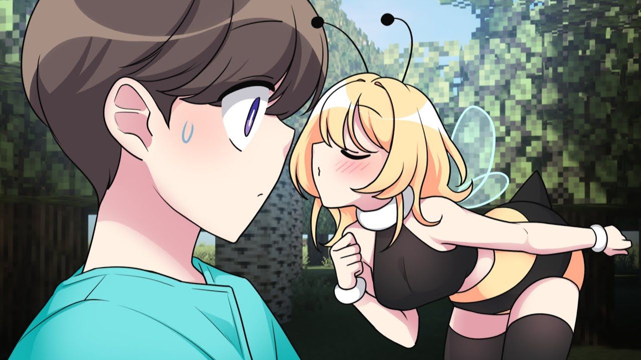 Медоносная пчела против Стива Майнкрафт аниме