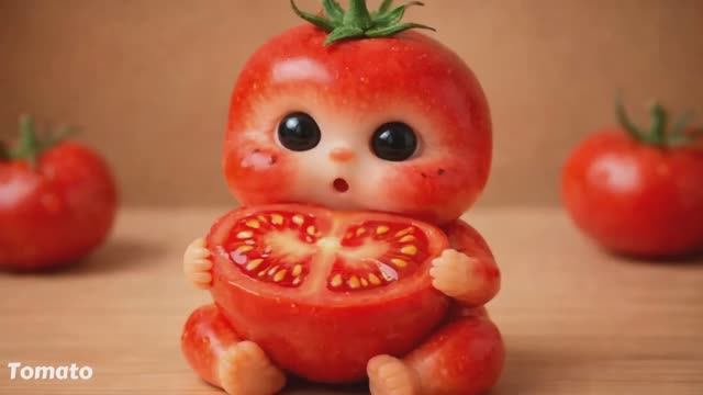 Милые овощные малыши едят настоящие овощи 🍅👶 Невероятно приятное ASMR-видео