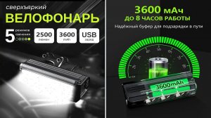 Велофара 2500 lm