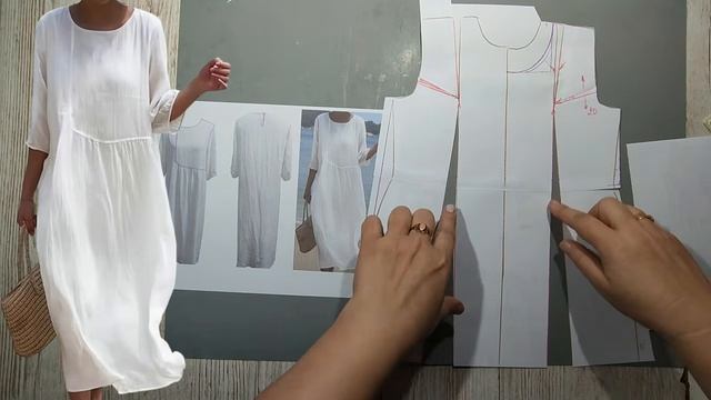 Моделирование. Платье из марлевки. Выкройка № 2056.