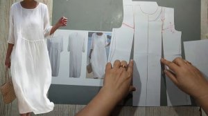 Моделирование. Платье из марлевки. Выкройка № 2056.