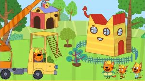 ТРИ КОТА. СТРОЙКА ДОМА ДЛЯ КОТЯТ.МУЛЬТИК ПРО МАШИНКИ ДЛЯ ДЕТЕЙ🐱🚚