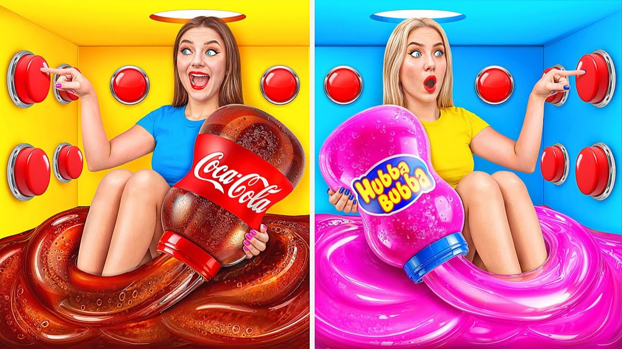 1000 Загадочных Кнопок и Только Одна Тебя Спасет  Смешные Cитуации от Jelly DO Challenge