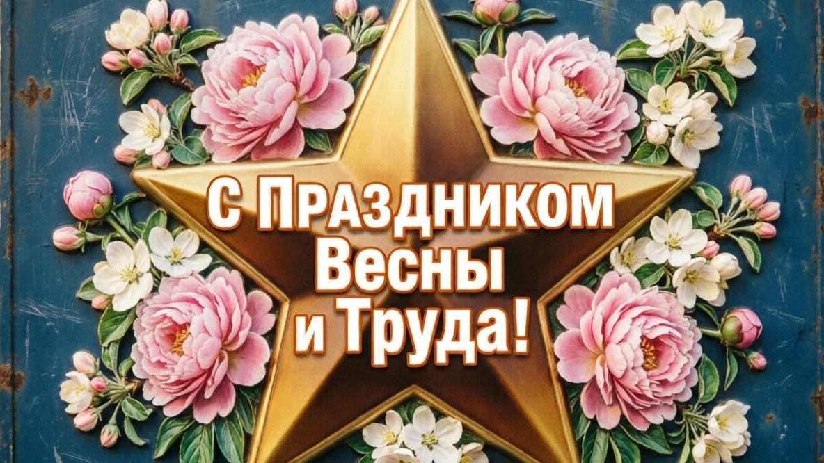 С праздником 1 мая! Шикарная музыкальная открытка.