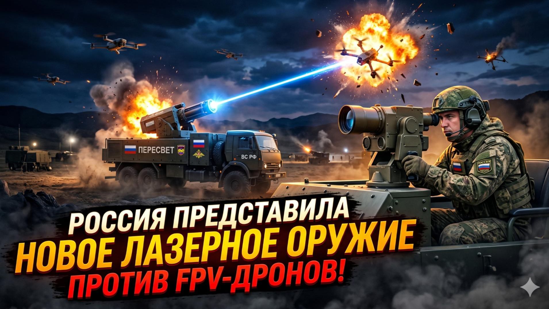 Россия ударила лазером: FPV-дроны превращаются в пепел за секунду!