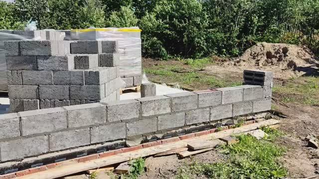 Строительство дома Подробно Как замешивать раствор Как класть блоки