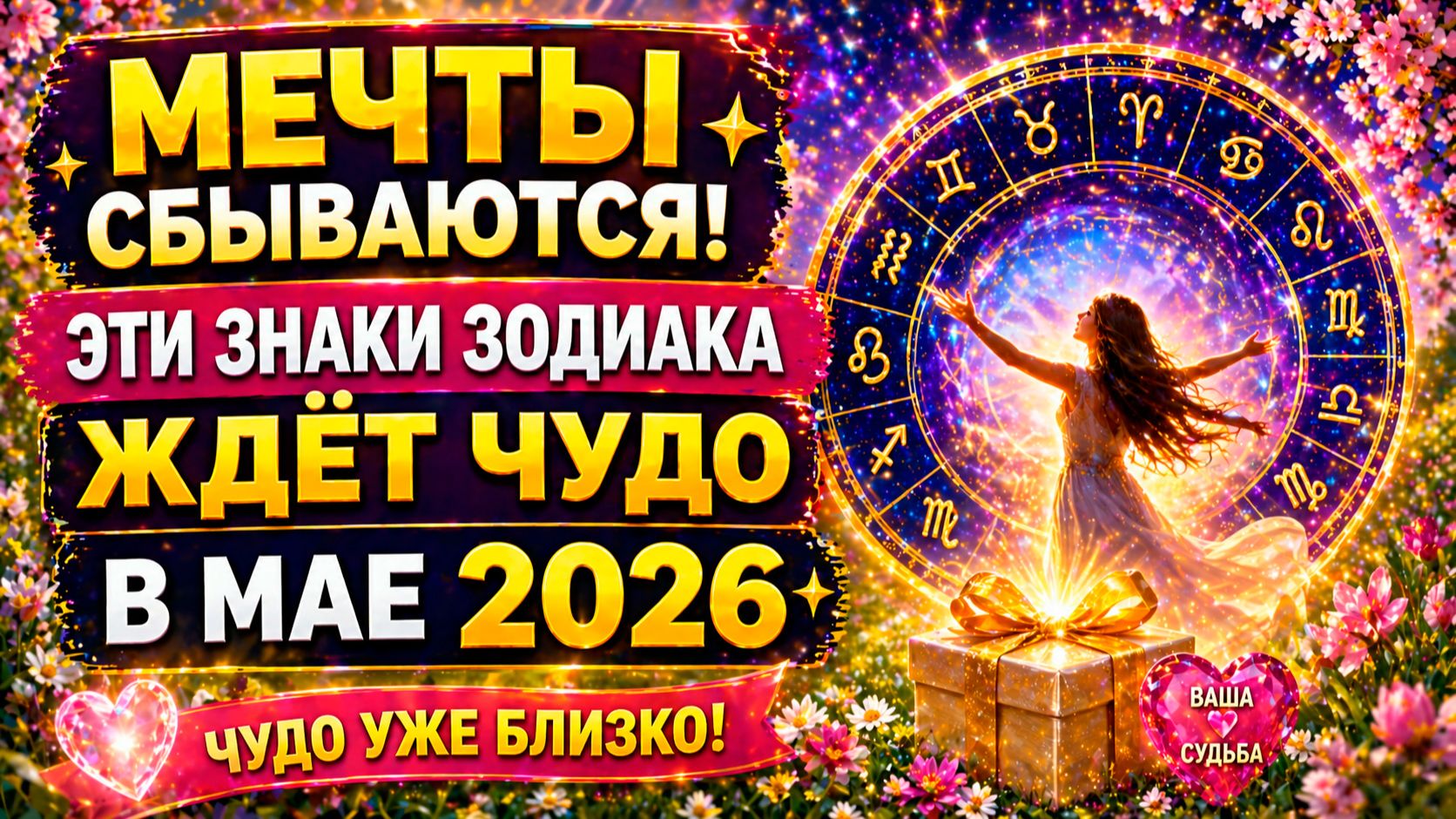 Мечты сбываются! Эти знаки Зодиака ждёт чудо в мае 2026 ✨