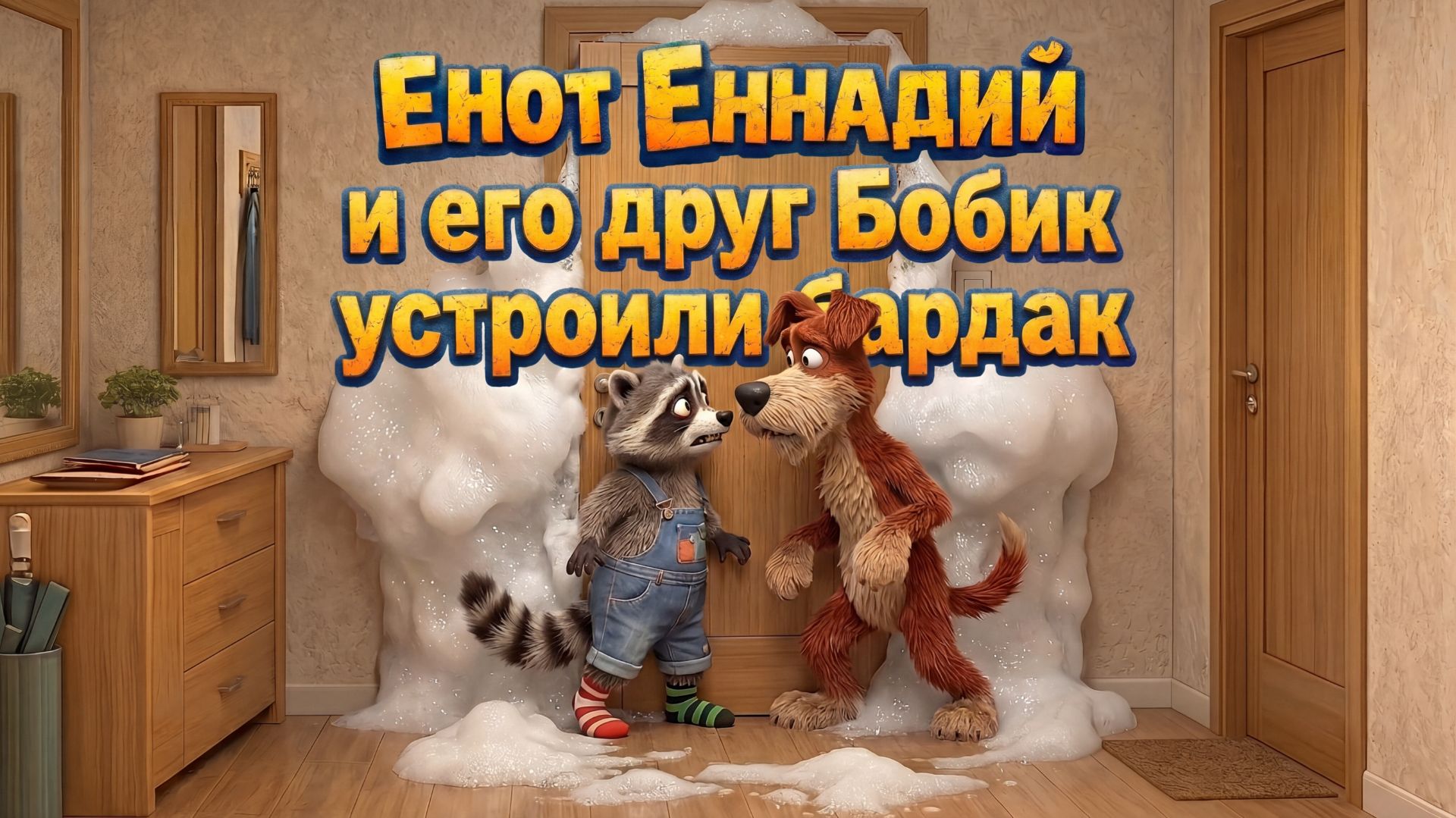 Енот Еннадий и Бобик устроили бардак!