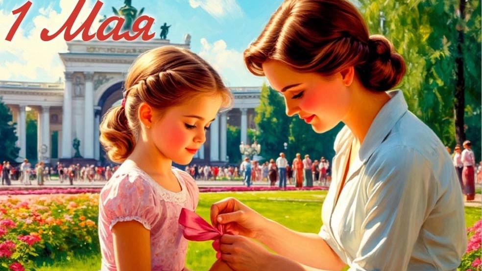 1 мая! Мир , Труд , Май! Шикарная музыкальная открытка.