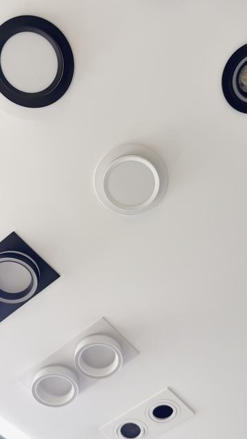 Встраиваемый светильник с накладкой и акрилом Белый